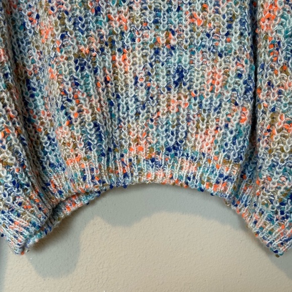 Raga Womens Rainbow Cropped Chunky Knit Cardigan NWT Size 2X - Picture 8 of 13